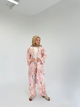 Pink Flory Satin Set